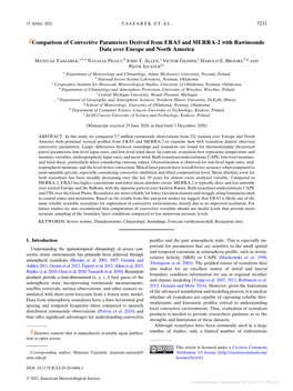 Comparison of Convective Parameters Derived from ERA5 and MERRA-2 with Rawinsonde Data Over Europe and North America