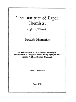 The Institute of Paper Chemistry