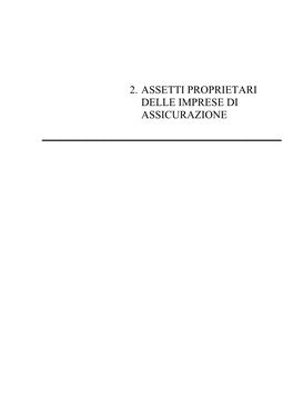 2. Assetti Proprietari Delle Imprese Di Assicurazione