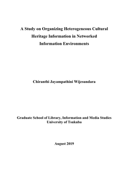 A Study on Organizing Heterogeneous Cultural Heritage Information in Networked Information Environments