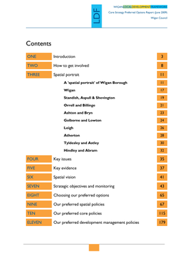 WIGANLOCALDEVELOPMENTFRAMEWORK Core Strategy Preferred Options Report (June 2009) Wigan Council LDF