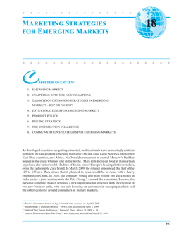 Marketing Strategies for Emerging Markets