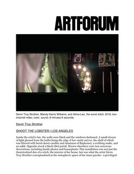 Devin Troy Strother Featured in Artforum