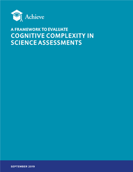 A Framework to Evaluate Cognitive Complexity in Science Assessments