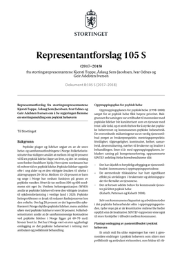 Representantforslag 105 S
