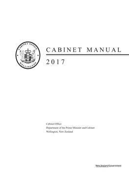 Cabinet Manual 2017