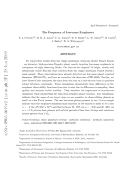 The Frequency of Low-Mass Exoplanets