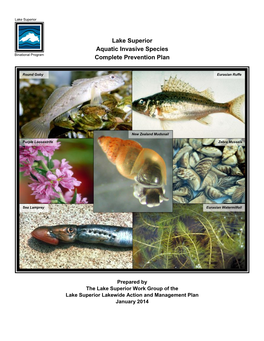Lake Superior Aquatic Invasive Species Complete Prevention Plan