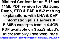 F-16.Net Version: Ski Jump Ramp + STO & EAF Explanations for Harrier