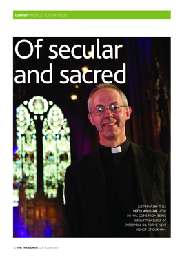 JUSTIN WELBY of Secular and Sacred