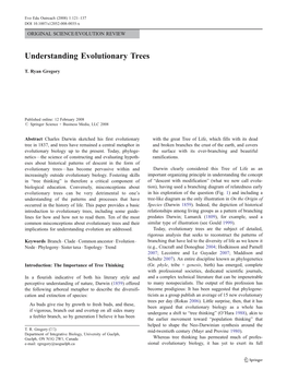 Understanding Evolutionary Trees