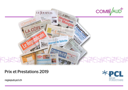 Prix Et Prestations 2019