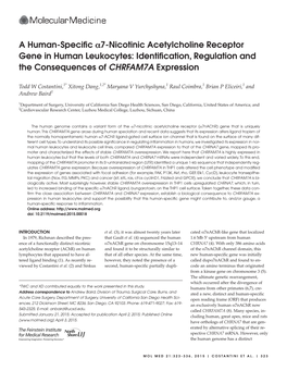 A Human-Specific A7-Nicotinic Acetylcholine Receptor Gene In