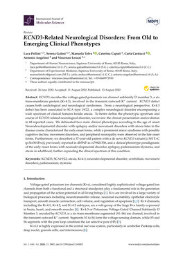 KCND3-Related Neurological Disorders: from Old to Emerging Clinical Phenotypes