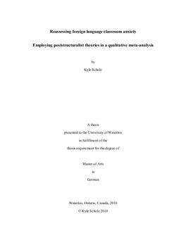 Reassessing Foreign Language Classroom Anxiety Employing