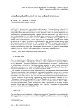 Halal Development: Trends, Opportunities and Challenges – Pratikto Et Al (Eds) © 2021 the Author(S), ISBN 978-1-032-03830-8