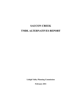 Saucon Creek Tmdl Alternatives Report