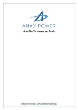 Anax-Star Turboexpander Guide