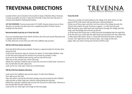 Trevenna Directions Trevenna Cornish Produce, Beverages & Cocktails