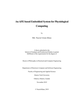 An AFE Based Embedded System for Physiological Computing