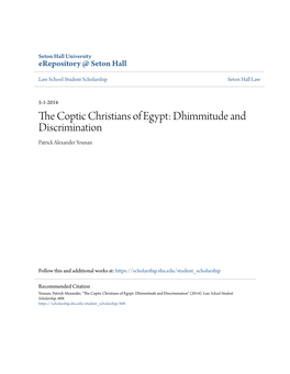 The Coptic Christians of Egypt