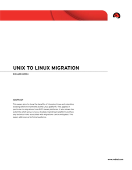 Unix to Linux Migration