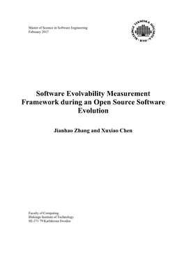 Software Evolvability Measurement Framework During an Open Source Software Evolution