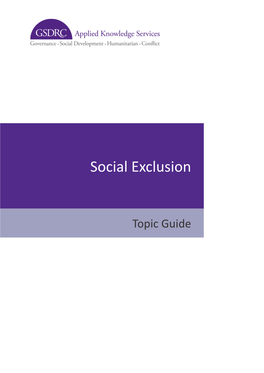 Social Exclusion