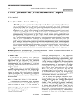 Chronic Lyme Disease and Co-Infections: Differential Diagnosis