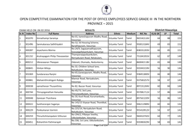 Result Sheets