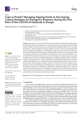 Managing Tipping Points in Developing Coping Strategies for Emergency Response During the First Wave of the COVID-19 Outbreak in Europe