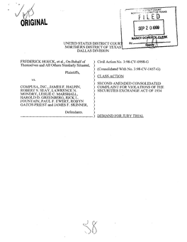 Frederick Hoeck, Et Al. V. Compusa, Inc., Et Al. 98-CV-00998