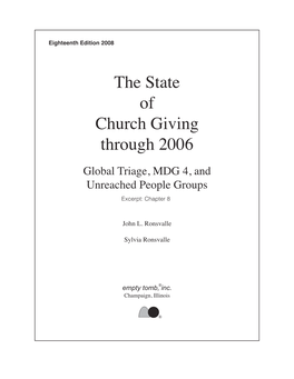 The State of Church Giving Through 2006