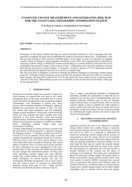 Coastline Change Measurement and Generating Risk Map for the Coast Using Geographic Information System