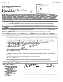 National Register of Historic Places Registration Form DEC