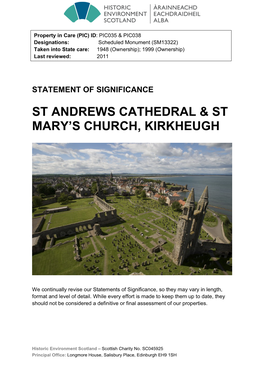 St Andrews Cathedral & St Mary's Church, Kirkheugh