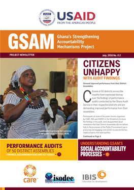 Citizens Unhappy with Audit Findings