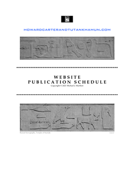 Publication Schedule*