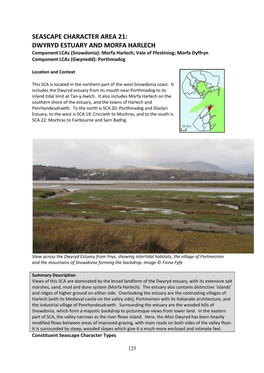 DWYRYD ESTUARY and MORFA HARLECH Component Lcas (Snowdonia): Morfa Harlech; Vale of Ffestiniog; Morfa Dyffryn Component Lcas (Gwynedd): Porthmadog