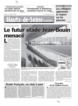 Le Futur Stade Jean-Bouin Menac Le Futur Stade Jean-Bouin Menac