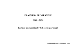 Erasmus+ Programme 2019