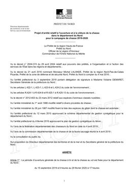 Vu Les Articles L.422-1, L.423-1, L.423-9 Et L.424-2 Du Code De L’Environnement ;