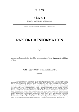 Rapport D'information