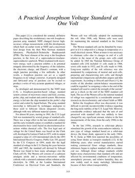 A Practical Josephson Voltage Standard at One Volt