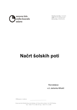 Načrt Šolskih Poti