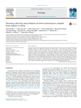 Discovery, Diversity and Evolution of Novel Coronaviruses Sampled from Rodents in China