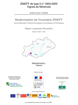 Fiche ZNIEFF Languedoc-Roussillon