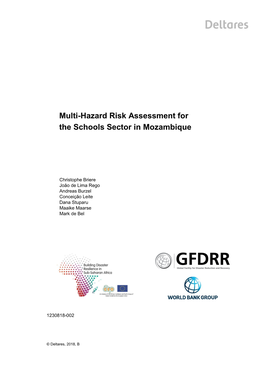 Multi-Hazard Risk Assessment for the Schools Sector in Mozambique