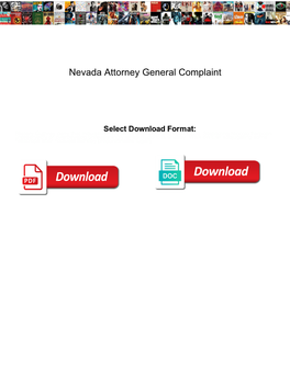 Nevada Attorney General Complaint