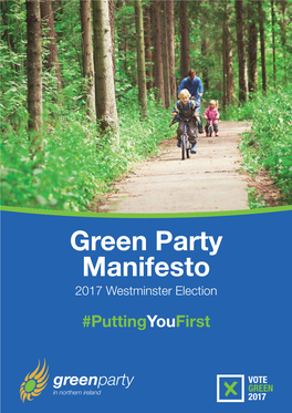 Green Party Manifesto 2017 Westminster Election